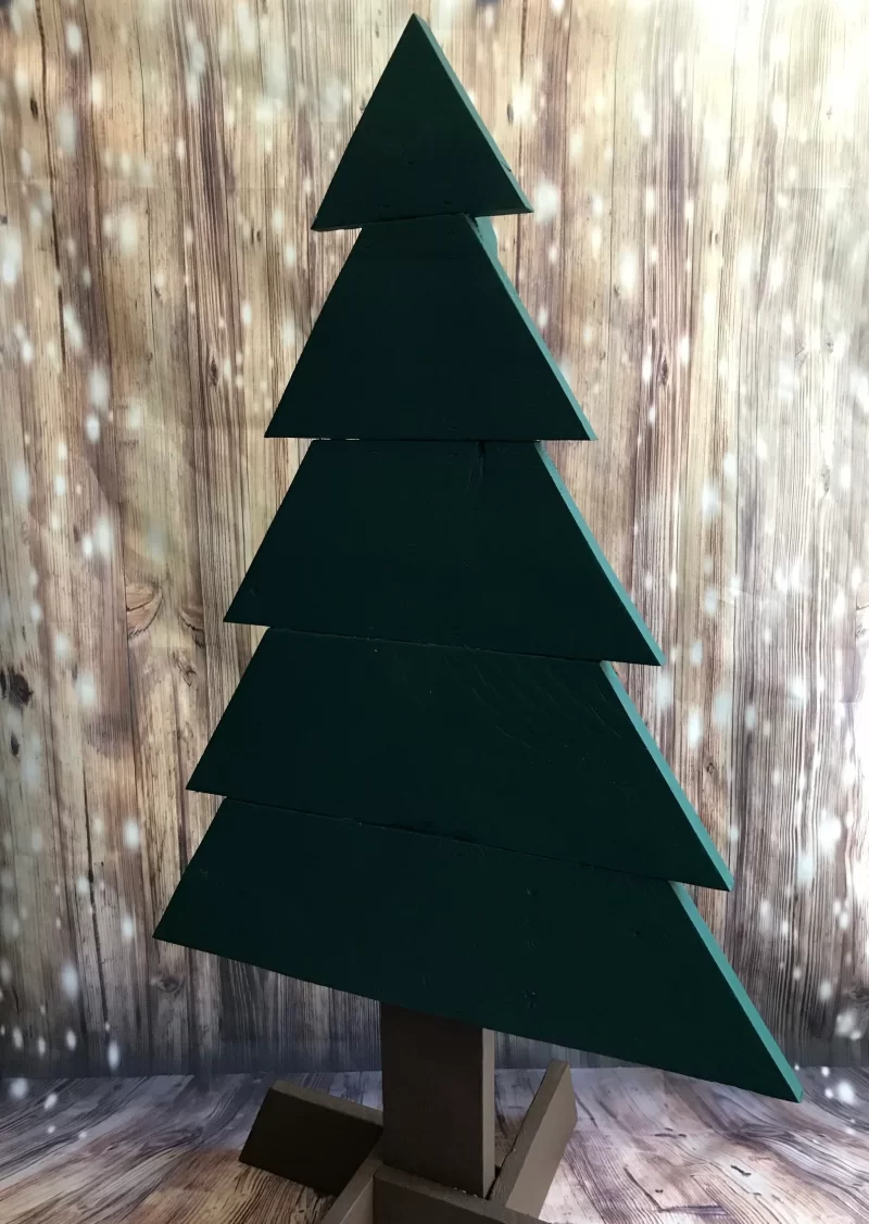 Large Traditional Christmas Tree. Pallet. Indoor. Outdoor. Hand Crafted. Hand Painted. Rustic. Farmhouse. - Image 3