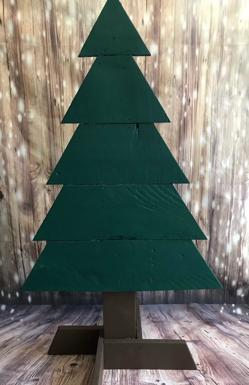 Large Traditional Christmas Tree. Pallet. Indoor. Outdoor. Hand Crafted. Hand Painted. Rustic. Farmhouse. - Image 2